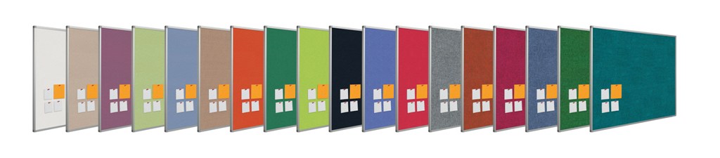 Prikborden in alle kleuren